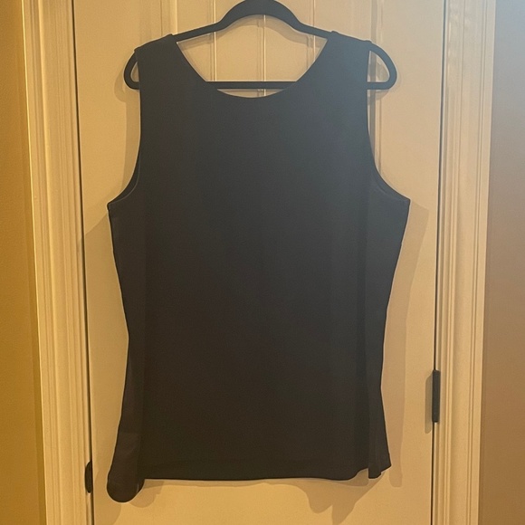 Lands’ End Tank; Navy; Plus Size 3X (24W-26W)